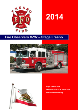 Fire Observers VZW – Stage Fresno