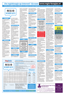 Uw regiokoopje op internet? Ga naar www.regio