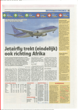 Jetairflg trekt (eindelijk) ook richting Afrika