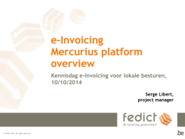 E-invoicing Mercurius Platform - Overview - Serge Libert - V-ict-or
