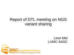 Report of DTL meeting on NGS variant sharing