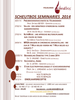 Scheutbos Seminaries 2014 (PDF)