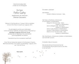 Felix Gahy - Rouwcentrum Feyaerts, Haacht