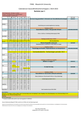 Calendarium BA GW, 2014-2015