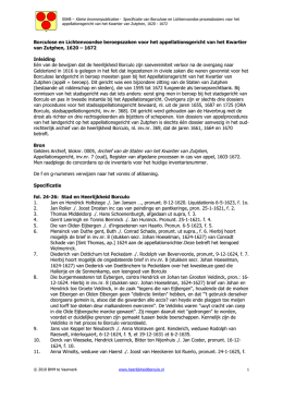 Specificatie van Borculose en Lichtenvoordse procesdossiers