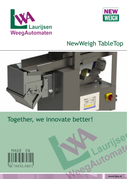 NewWeigh TableTop Together, we innovate better!