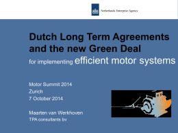 Dutch Long Term Agreements and the new Green