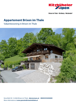 Appartement Brixen im Thale in Brixen im Thale