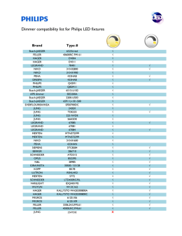 Dimmer compatibility list for Philips LED fixtures