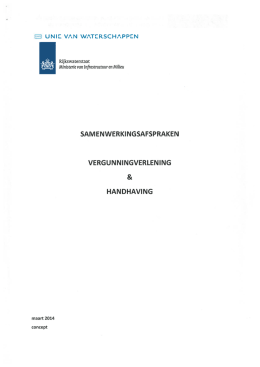 05a samenwerkingsafspraken vergunningen en handhaving RWS