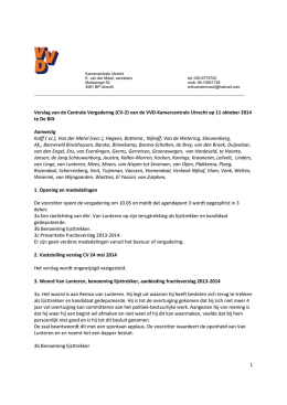 1 Verslag van de Centrale Vergadering (CV