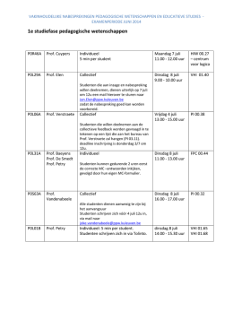 1e studiefase pedagogische wetenschappen
