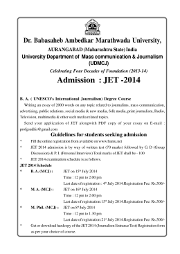 Admission Guidelines - Dr. Babasaheb Ambedkar Marathwada