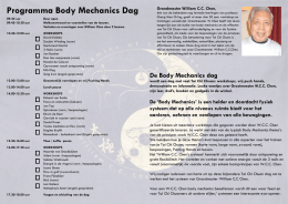 Programma Body Mechanics Dag