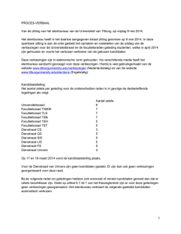 1 PROCES-VERBAAL Van de zitting van het