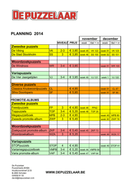 Download het verschijningschema (in pdf formaat)