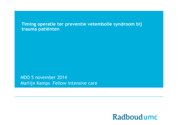 05/11/2014 Preventie vetembolie syndroom