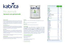 Peutermelk - Kabrita babyvoeding op basis van geitenmelk