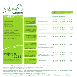 Prijslijst 2015 - Camping Schwarzwaldhorn