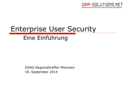Enterprise User Security - ora