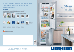 Liebherr koelen en vriezen vrijstaand 2014-2015