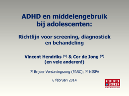 Presentatie Richtlijn ADHD