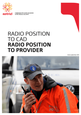 RADIO POSITION TO CAD RADIO POSITION TO PROVIDER