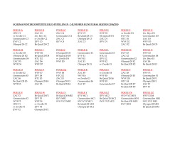 Pouleindeling en gehele programma Wintercompetitie