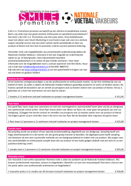 S.M.I.L.E. Promotions promoot uw bedrijf op een slimme