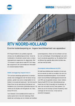 Case Sleutelbeheer RTV Noord-Holland