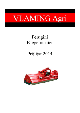Perugini klepelmaaiers 2014 incl prijzen