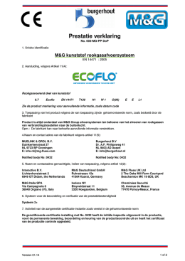 Prestatie verklaring Ecoflo versie 01.14 NL