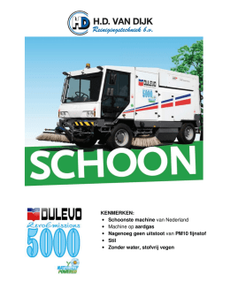 Straatveegmachine Dulevo 5000 zero emissions – groengas