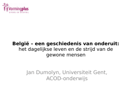 Jan Dumolyn, Universiteit Gent, ACOD-onderwijs