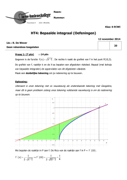 HT4: Bepaalde integraal 6 ECWI-WEWI (oefeningen) (12.11.2014)