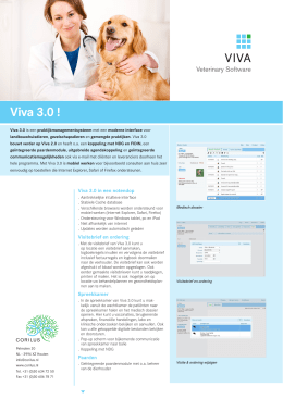 Download hier de datasheet (pdf) van Viva 3.0