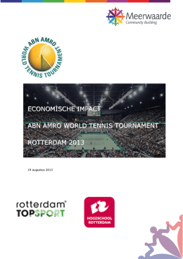 economische impact abn amro world tennis tournament rotterdam