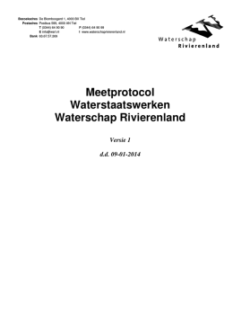 Meetprotocol Waterstaatswerken Waterschap Rivierenland