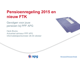 Pensioenregeling 2015 en nFTK