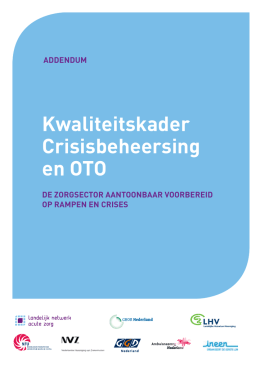 Kwaliteitskader Crisisbeheersing en OTO