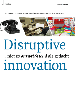 ...niet zo ontwrichtend als gedacht