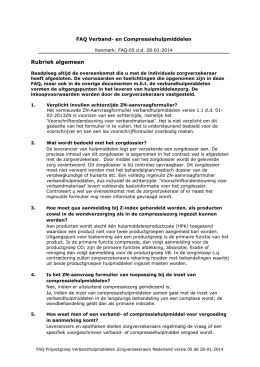 Projectgroep Verbanhulpmiddelen Zorgverzekeraars Nederland