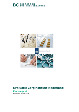 "Evaluatie Zorginstituut Nederland" PDF document