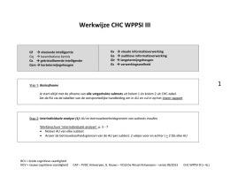 1 Werkwijze CHC WPPSI III