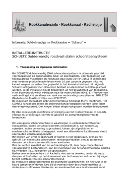 Meer informatie over ons dubbelwandig rookkanaal
