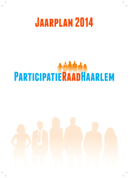 Jaarplan Participatieraad Haarlem feb. 2014