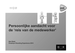 Presentatie Post NL - Employer Branding Experience 2014