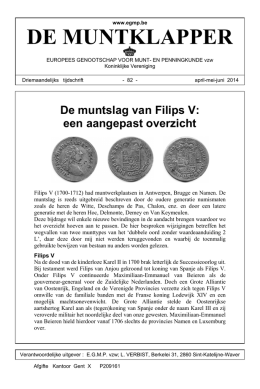 De muntslag van Filips V: een aangepast overzicht (5,6 Mbyte)