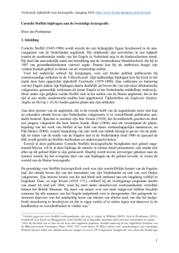 1 Cornelis Stoffels bijdragen aan de tweetalige