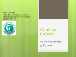 Contusie Cerebri - J Deckers - sept 2014